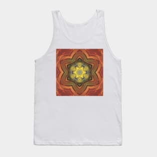 orange gold kaleidoscopic pattern and design Tank Top